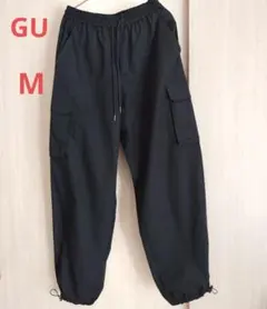GU カーゴパンツ M 黒 ワークパンツ ズボン カジュアルパンツ
