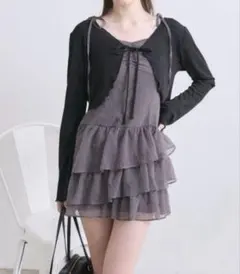 OLIVE des OLIVE フリルキャミワンピース ボレロのセット