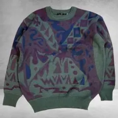 00’s vintage 迷彩ニット　アーカイブグランジ　y2k パンク