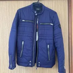 DIESEL ディーゼル　ライダースジャケット ネイビー ブルー