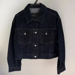 GU ダークデニム クロップドジャケット