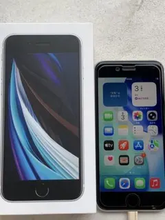 美品 iPhone SE 第2世代 128GB ホワイト 箱 純正イヤホン 取説 - メルカリ