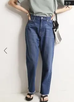 美品　SLOBE IENA LE DENIM カットオフスリムデニムパンツ 38