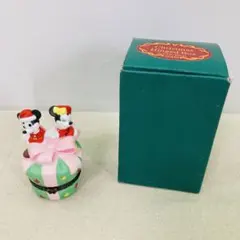 ミッキー＆ミニー　クリスマスヒンジボックス　2000　ディズニー　加藤工芸　①