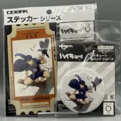 ハイキュー!! 描き下ろしステッカー、缶バッジセット　影山飛雄