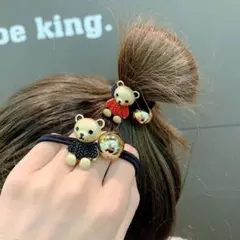 クマデザイン ヘアゴム 2個セット