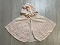 ファミリア　ポンチョコート 60〜90 女の子　ピンク