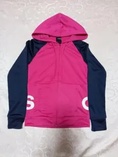 adidas フルジップパーカー ピンク/ネイビ‐XS・ＳSIZE向け