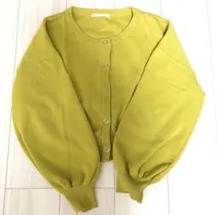 レトロガール 黄色 カーディガン