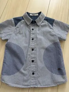 【美品】familiar 半袖シャツ パターン柄120
