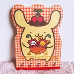 希少レア　ポムポムプリン　シール付き　ダイカットメモ帳　1999年製　サンリオ