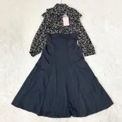 ミリービレット　XL　小花柄リボンタイドッキングワンピース　フリル　大きいサイズ