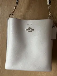 COACH ハンドバッグ ホワイト レザー 2way - メルカリ