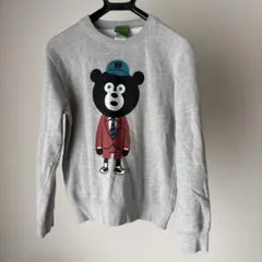 【美品】　BEAMS トレーナー　クマ　グレー