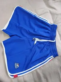 横浜マリノスadidas 青 ハーフパンツ サイドストライプ