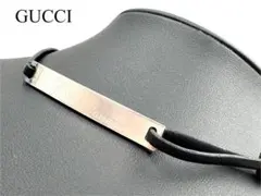 GUCCIグッチ SV925プレート ラバーチョーカー／ブレスレット 43798 