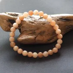 ブレスレット 3Aオレンジムーンストーン(6mm) 内径約16.5cm