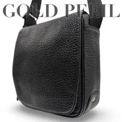 GOLD PFEIL ゴールドファイル　ショルダーバッグ　レザー　斜め掛け　黒