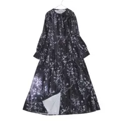 アーバンリサーチ ボタニカル柄 ロングワンピースマキシ丈フレアAラインFサイズ