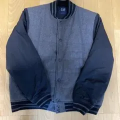 GAP メンズ　スタジアムジャンパー　グレー✖️ブラック　サイズ　L 中古品