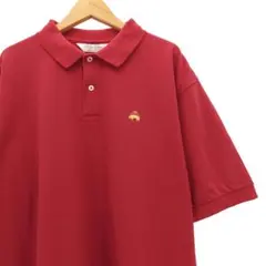 ブルックスブラザーズ 90's USA製 カノコポロシャツ L 良品 赤 レッド