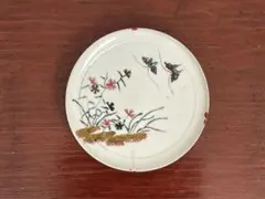 骨董　古伊万里　九谷　瀬戸　縦縞紋　松笠　麦わら　角福　平皿　膾皿　５客 骨董 古伊万里 九谷 瀬戸 縦縞紋 松笠 麦わら 角福 平皿 膾皿 5客