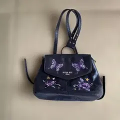 ANNA SUI 蝶とバラ刺繍 リュック