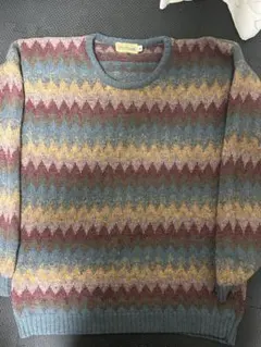 柄ニットセーター