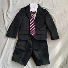 即日発送！フォーマルスーツ ブラック 100cm ネクタイ付き　入園式　卒園式