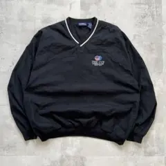 USA古着　PGA TOUR　ナイロンプルオーバー　スポーツ　ワンポイント刺繍