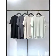 セオリー　サテンとろみブラウス　グレージュ