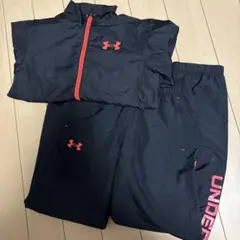 Under Armour ジャージセット 黒/赤 YLO/JG/G 150 上下