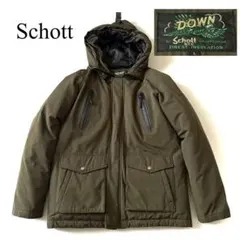 美品✨Schott N.Y.C. シュノーケル ダウンパーカー カーキ XL相当のサムネイル