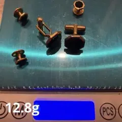 SOCIAL オニキス リング カフスボタン セット