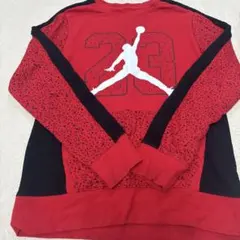 JORDAN 長袖トレーナー レッド ブラック147～163センチ