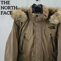 ノースフェイス☆ダウンジャケット ファー付き ドライベント S 茶色 0126