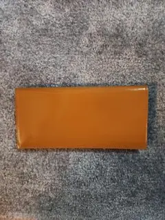 長財布　ロングウォレット　イエロー(山吹色)　コードバン&カウレザー　馬革&牛革