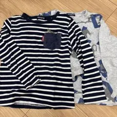klädskap ストライプ 長袖カットソー 110 2枚セット
