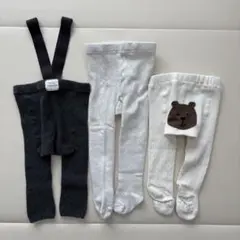 【15日まで】ベビータイツ レギンス 3点セット くまけつ