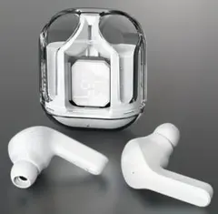 【新品 未使用品】TWS LEDデジタル表示 ワイヤレスイヤホン ホワイト