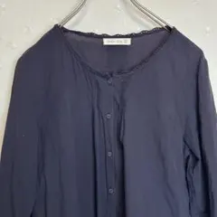 studio CLIP★スタディオクリップ レディース　裾レース　チュニック　紺