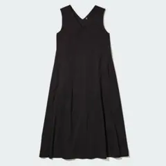 UNIQLO ユニクロ　ワンピース　ワンピ　ノースリーブ　Aライン　黒　M
