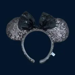 東京ディズニーリゾート カチューシャ スパンコール ブラック ミニー