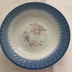shaddy花柄 陶器皿 青と白５皿セット