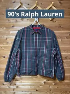 【90's】Ralph Lauren タータンチェックハリントンジャケット