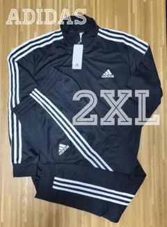 adidas ２ＸＬ（３Ｌ）　アディダス　ジャージ上下　メンズ 　ブラック