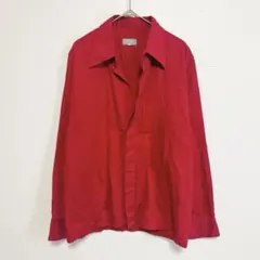 ANGELO FRANCO レッドシャツ メンズ L クリスマスパーティー 秋冬