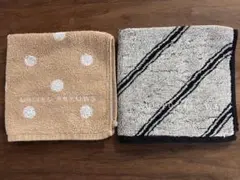 UNITED ARROWS ハンドタオル 2枚セット 未使用 ドット ストライプのサムネイル