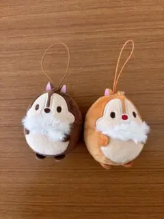 チップとデール ぬいぐるみ マスコット 2個セット ディズニー