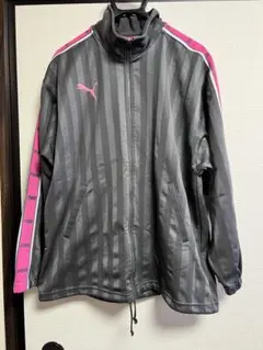 PUMA ジャージ 廃盤モデルピンク グレーS~Mストライププージャー